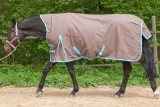 Half-Neck Weidedecke 1600 D brown-blue-check