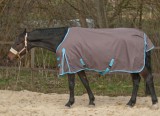Weidedecke 1600 D Wetterschutz brown-blue-check