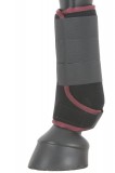 Fesselkopfgamaschen schwarz-burgundy vorne/hinten