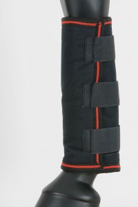 Stallgamaschen 1 Paar 600 D schwarz-rot vorne od. hinten