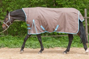 Half-Neck Regendecke 1600 D + Fleece braun