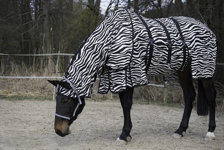 Fliegendecke mit Bauchlatz Zebradesign