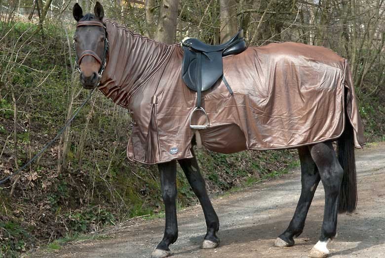 Fliegenausreitdecke mit Bauchlatz